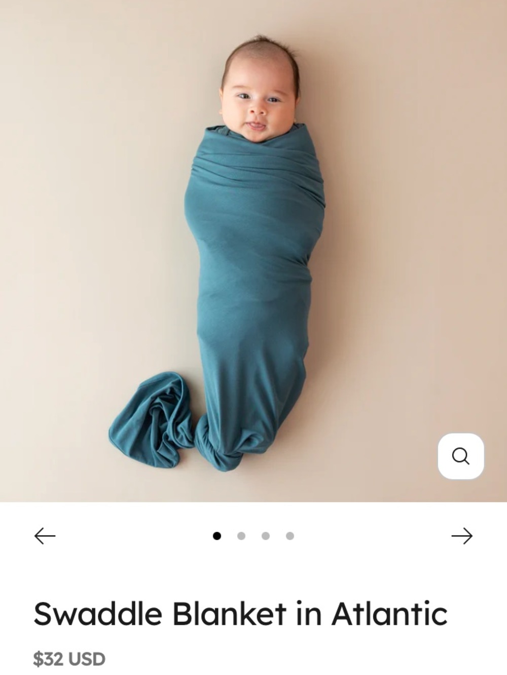 Kyte BABY Royal Blue Bamboo Swaddle Blanket